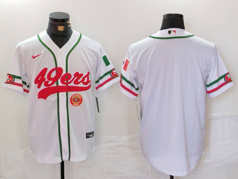 Men San Francisco 49ers Blank White Joint Name 2024 Nike Limited NFL Jersey style 7031->san francisco 49ers->NFL Jersey